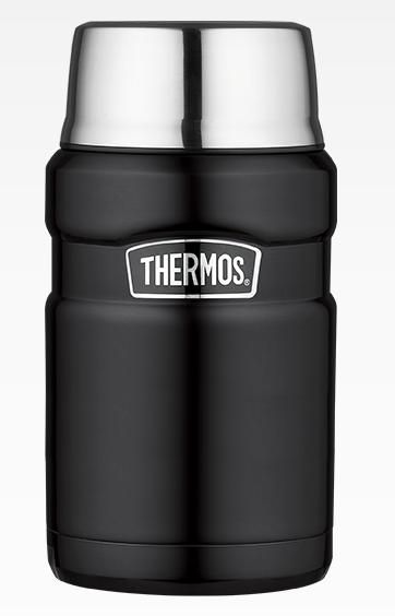 Термос для еды с ложкой Thermos SK 3020 BK Matt Black, 0.71 л с доставкой по России и в Казахстан | Bready